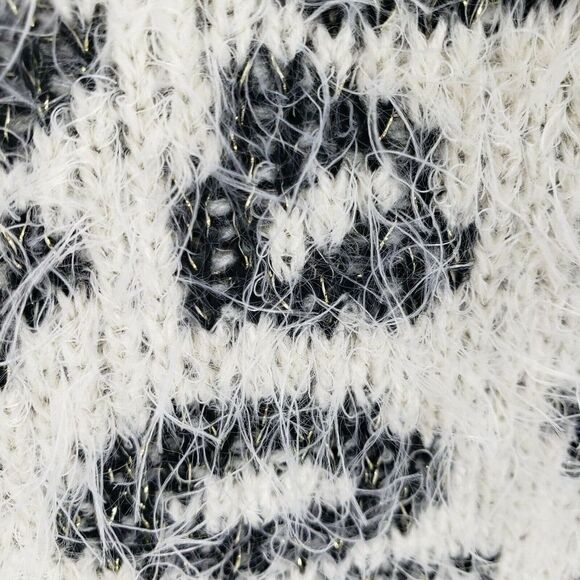 Rhapsody Sweater Dress XS Animal Print Cozy Shaggy Eyelash Fuzzy Knit New - Picture 11 of 12